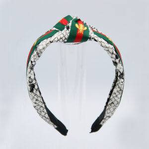 Gucci-inspired Style Black and White Snake Print Headband