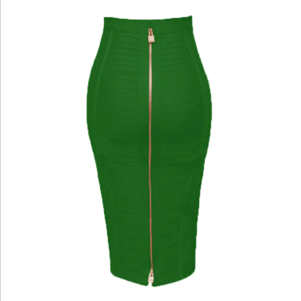 Kelly Green Bandage Skirt - Le Sheek Christys