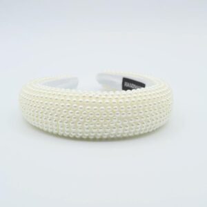 White Pearl Padded Headband
